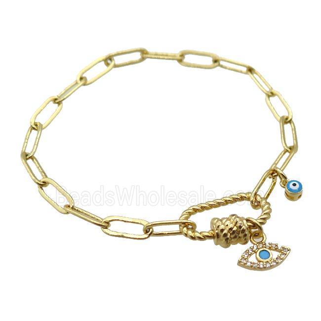 copper bracelet, gold plated