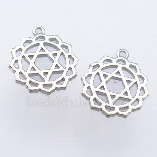 copper pendant, platinum plated, unfade