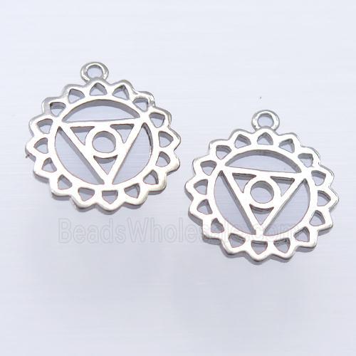 copper pendant, platinum plated, unfade