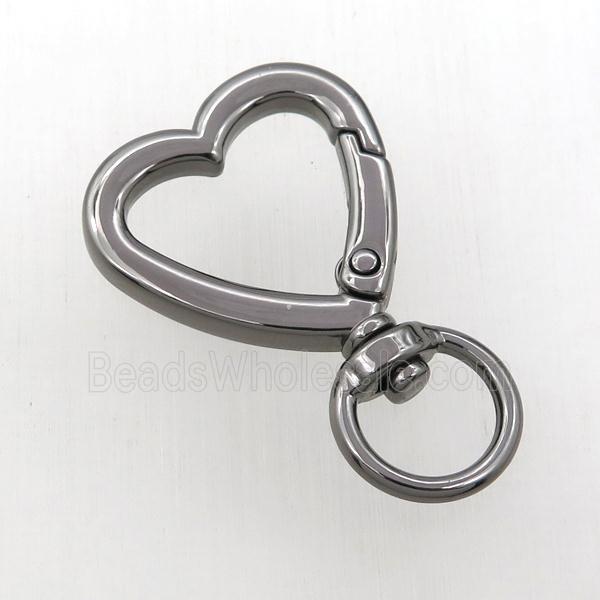 copper keychain clasp, black plated