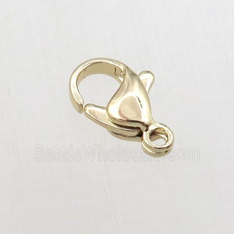 Copper Lobster Clasp, gold plated