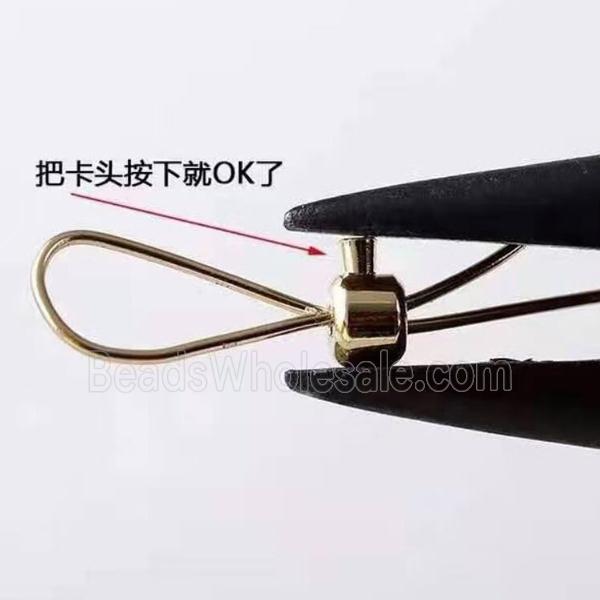 copper beads stopper, gold plated