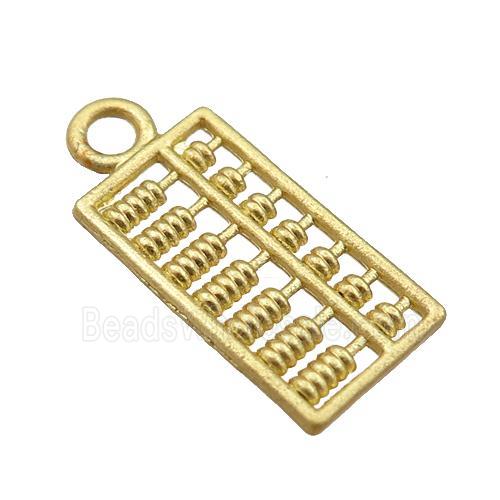 copper abacus pendant, unfaded, duck-gold