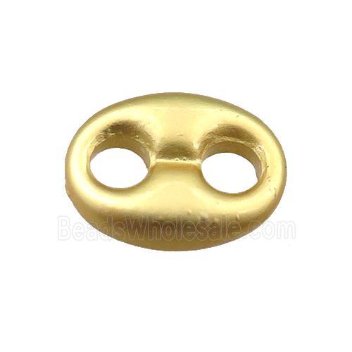 copper pignose oval connector, unfaded, duck-gold