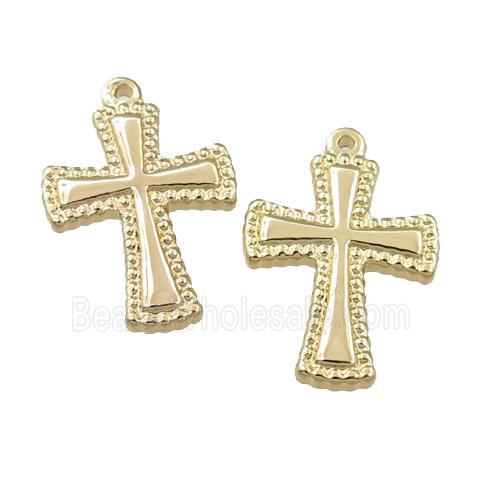stainless steel Cross pendant, gold plated