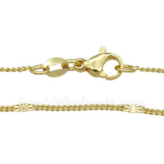 copper necklace chain, unfaded, gold plated