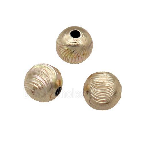 copper round beads, 14K gold plated