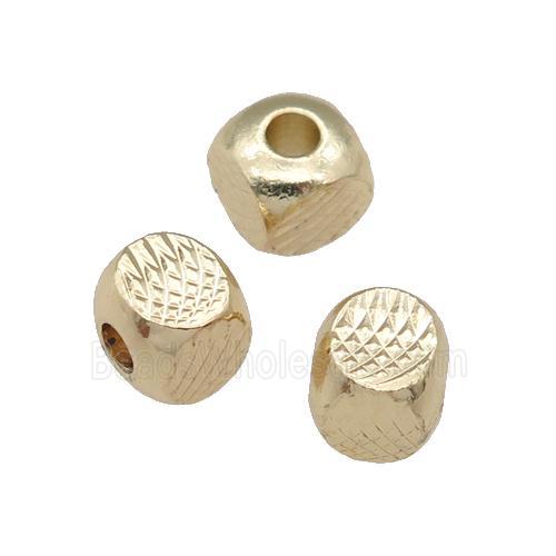 copper cube beads, 14K gold plated