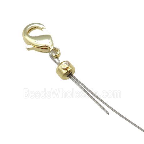 copper BeadStopper, unfade, gold plated
