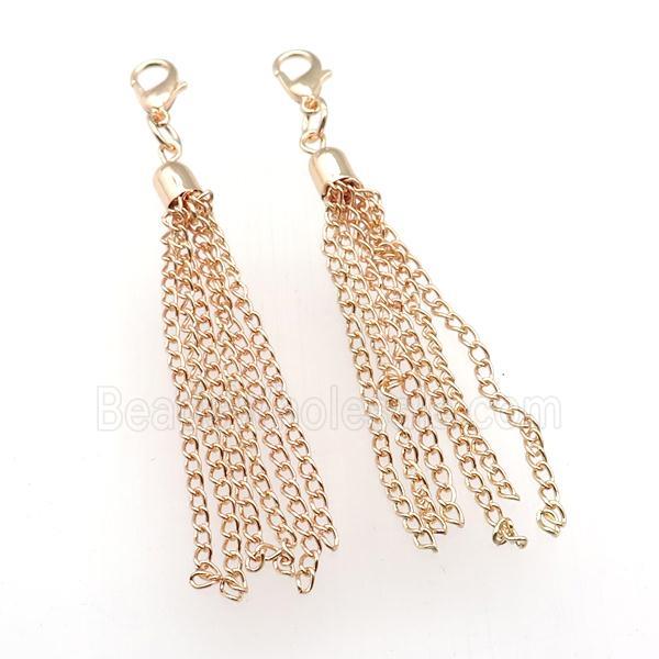 Iron Chain Tassel Pendant, rose gold