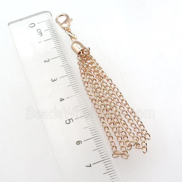 Iron Chain Tassel Pendant, rose gold