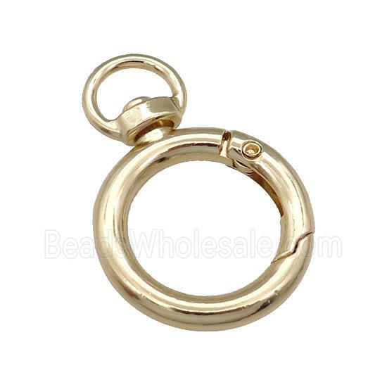 Alloy Carabiner Clasp, gold plated