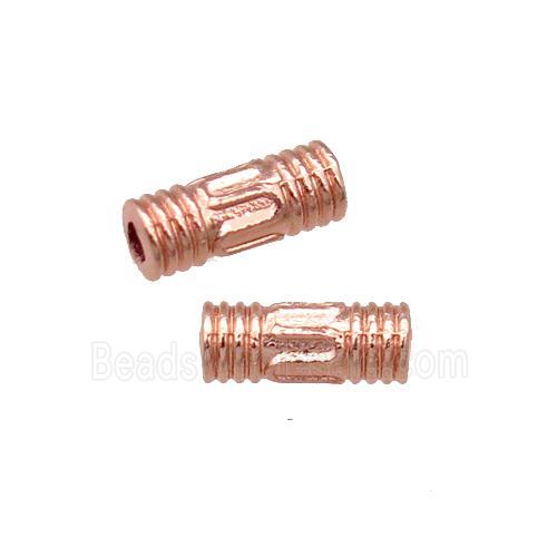 Copper Tube Spacer Beads Rose Gold