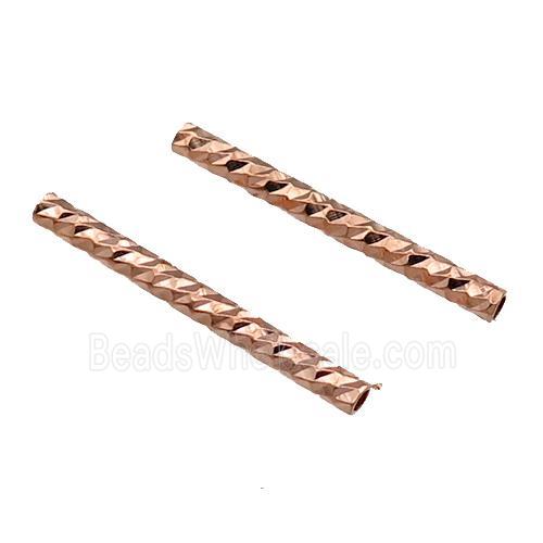 Copper Tube Beads Rose Gold