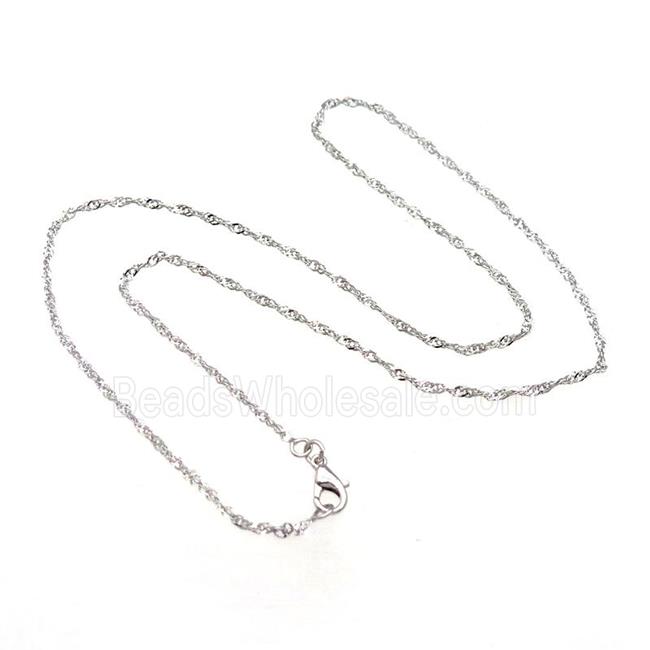 Copper Necklace Chain Unfaded Platinum Plated