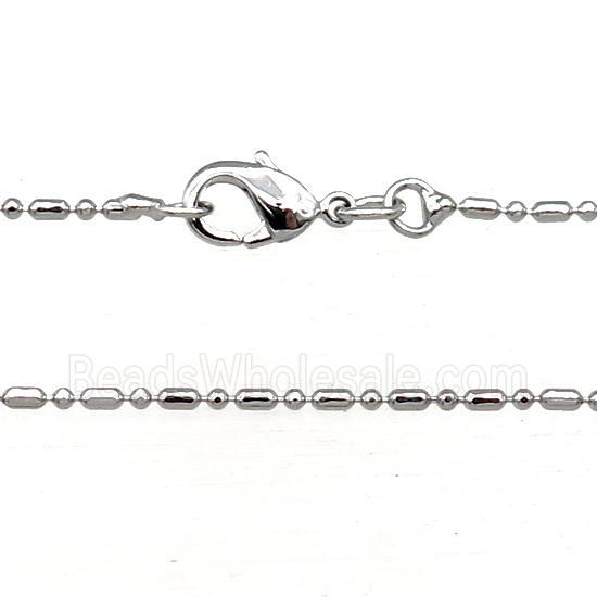Copper Necklace Chain Unfaded Platinum Plated