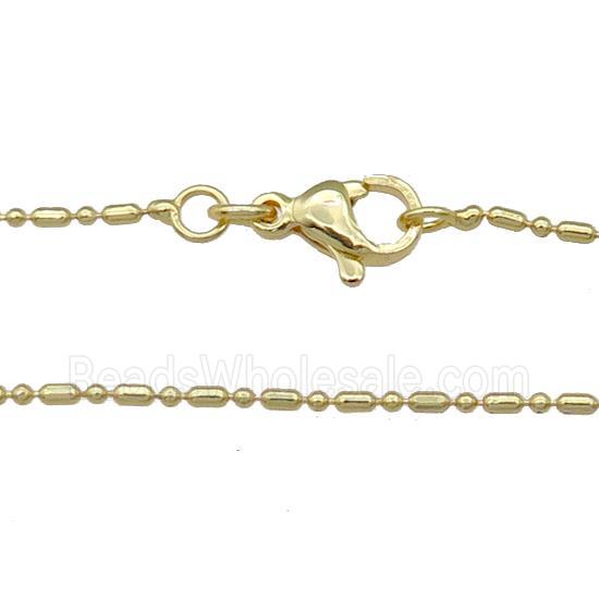 Copper Necklace Chain Unfaded Gold Plated