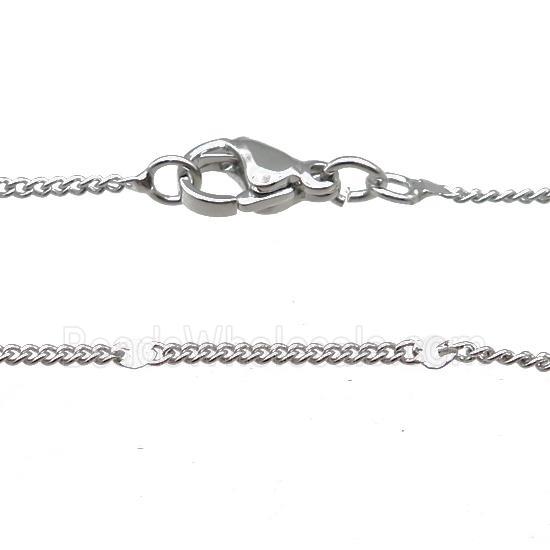 Copper Necklace Chain Unfaded Platinum Plated