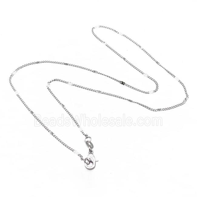 Copper Necklace Chain Unfaded Platinum Plated