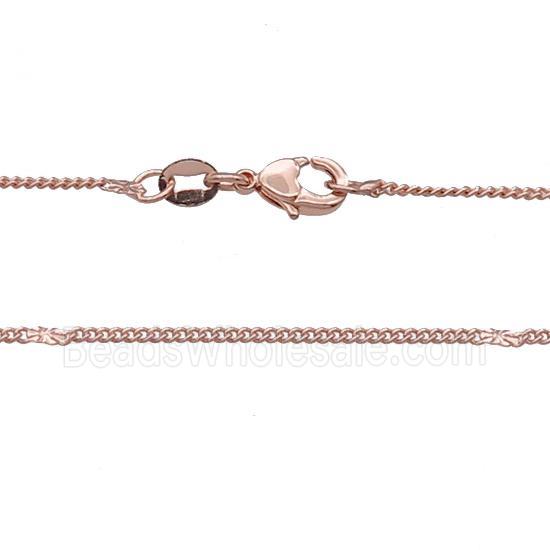 Copper Necklace Chain Unfaded Rose Gold