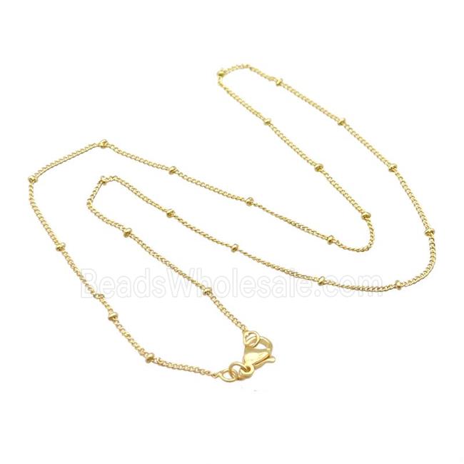 Copper Necklace Satellite Chain Unfaded Gold Plated