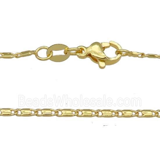 Copper Necklace Chain Unfaded Gold Plated