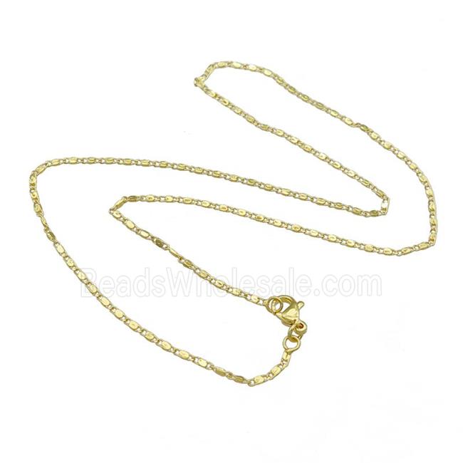 Copper Necklace Chain Unfaded Gold Plated