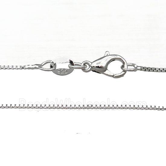 Copper Necklace Box Chain Unfaded Platinum Plated