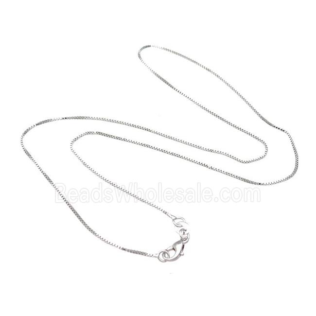 Copper Necklace Box Chain Unfaded Platinum Plated