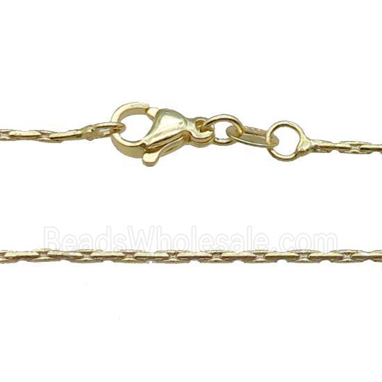 Copper Necklace Chain Unfaded Gold Plated