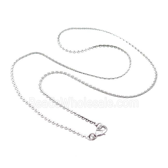 Copper Necklace Chain Unfaded Platinum Plated