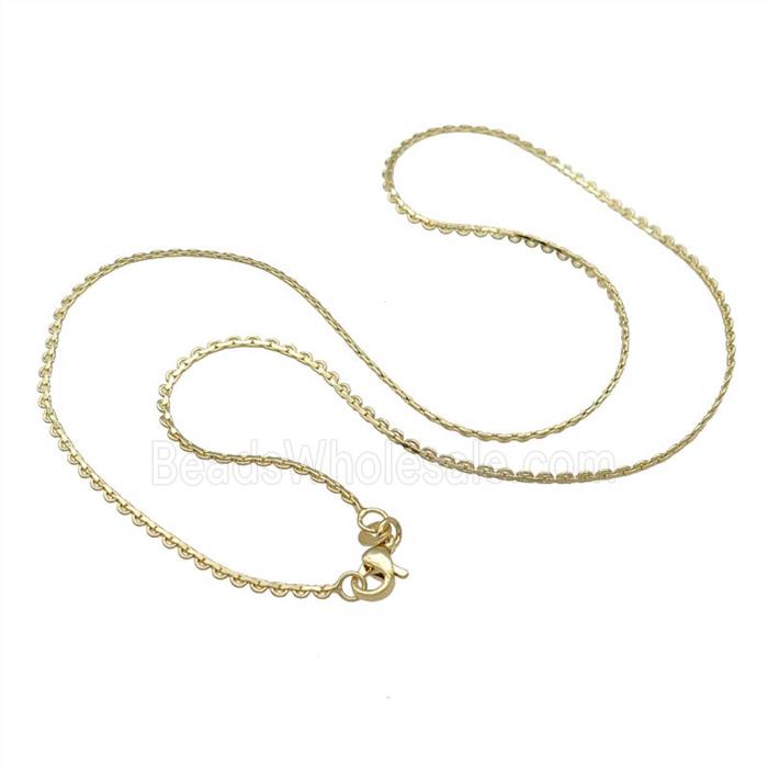 Copper Necklace Chain Unfaded Gold Plated