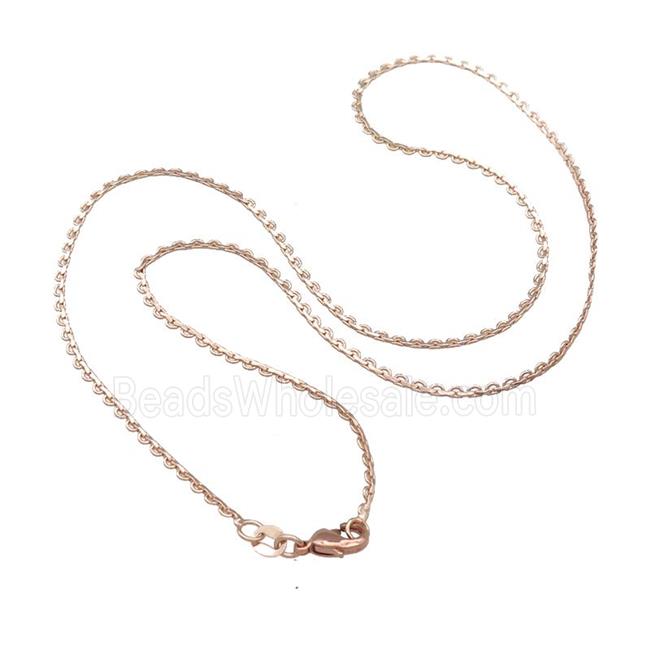 Copper Necklace Chain Unfaded Rose Gold