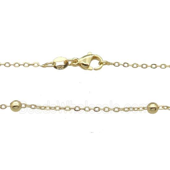 Copper Necklace Satellite Chain Unfaded Gold Plated