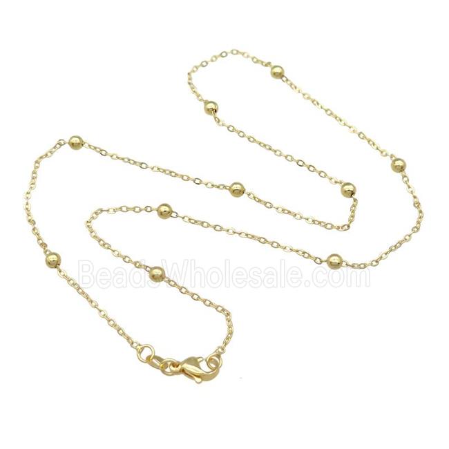 Copper Necklace Satellite Chain Unfaded Gold Plated