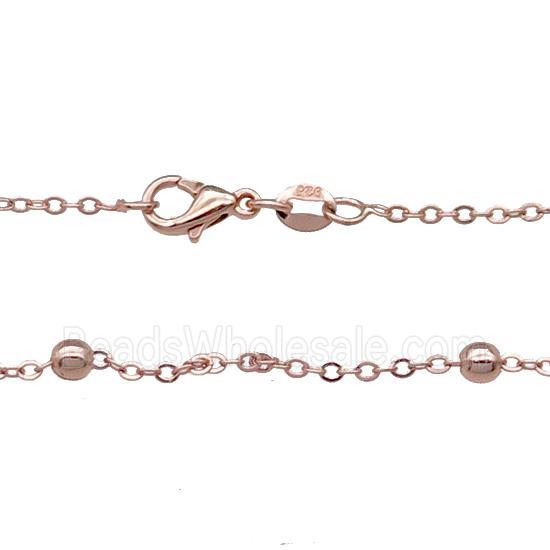 Copper Necklace Satellite Chain Unfaded Rose Gold