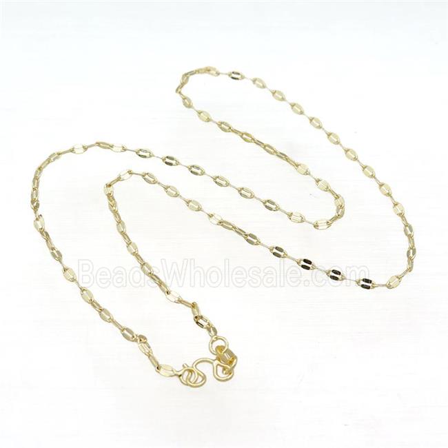 Copper Necklace Chain Unfaded Gold Plated