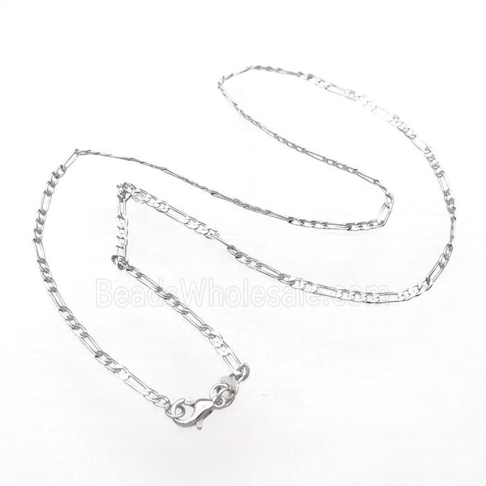 Copper Necklace Chain Unfaded Platinum Plated
