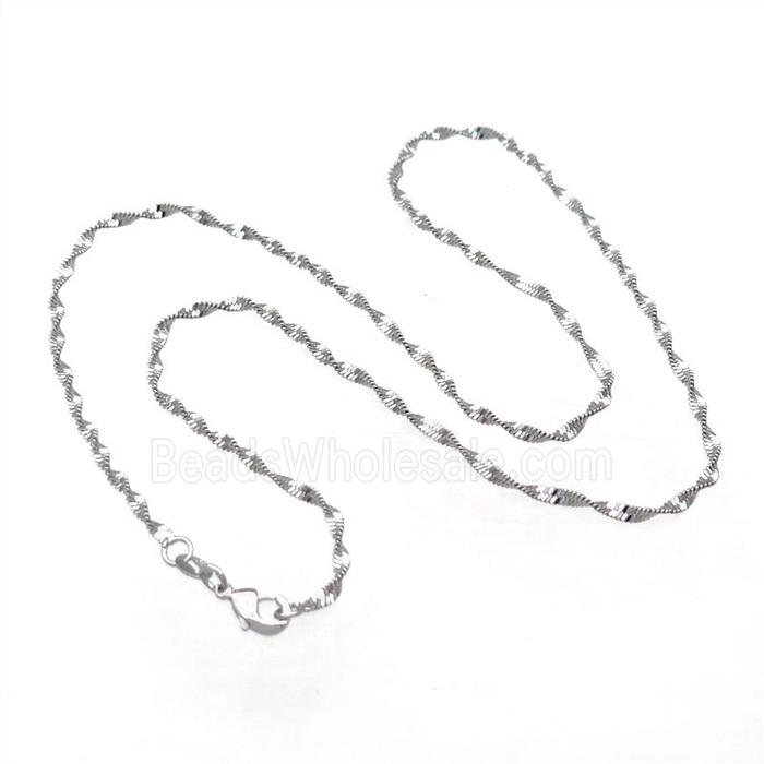 Copper Necklace Chain Unfaded Platinum Plated