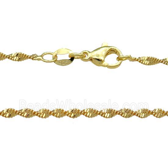 Copper Necklace Chain Unfaded Gold Plated