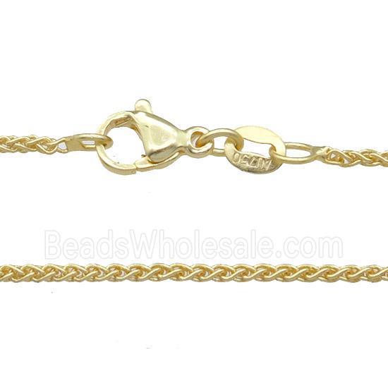 Copper Necklace Chain Unfaded Gold Plated