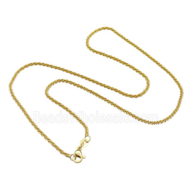 Copper Necklace Chain Unfaded Gold Plated
