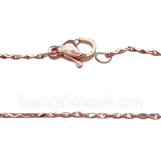 Copper Necklace Chain Unfaded Rose Gold