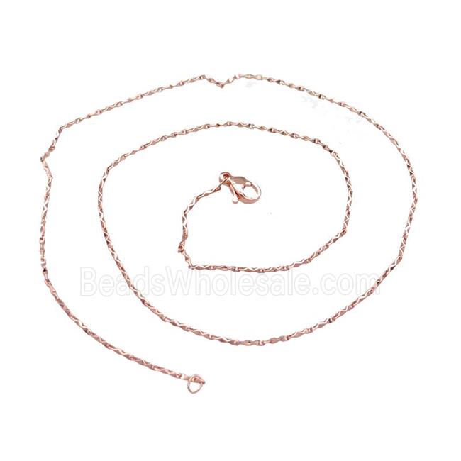 Copper Necklace Chain Unfaded Rose Gold
