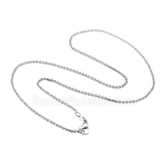 Copper Necklace Chain Unfaded Platinum Plated
