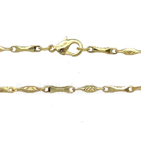 Copper Necklace Chain Unfaded Gold Plated