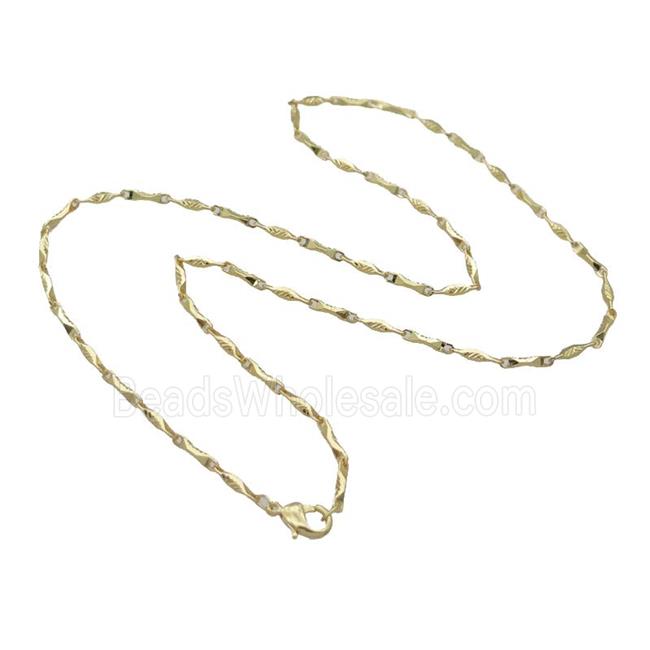 Copper Necklace Chain Unfaded Gold Plated