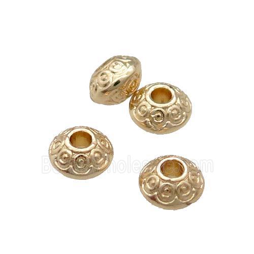 Copper Saucer Beads Unfaded Light Gold Plated
