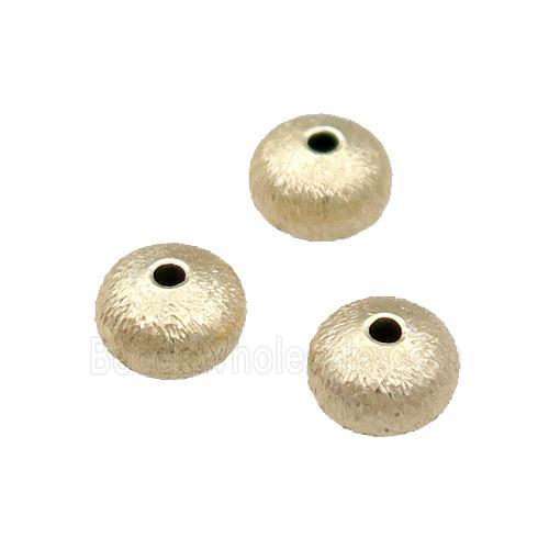 Brushed Copper Rondelle Spacer Beads Unfaded Light Gold Plated