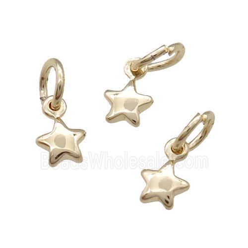 Copper Star Pendant Unfaded Light Gold Plated